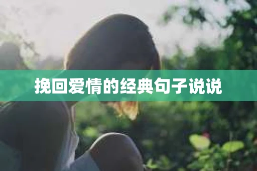 挽回爱情的经典句子说说