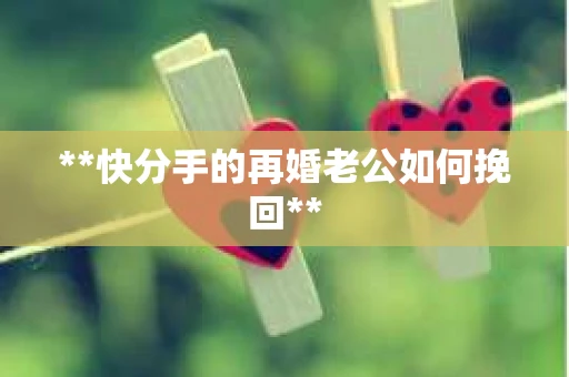 **快分手的再婚老公如何挽回**