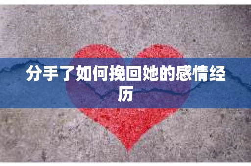分手了如何挽回她的感情经历