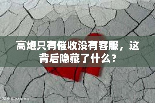 高炮只有催收没有客服，这背后隐藏了什么？
