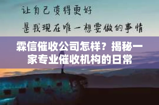 霖信催收公司怎样？揭秘一家专业催收机构的日常