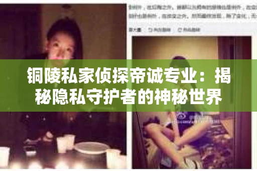 铜陵私家侦探帝诚专业：揭秘隐私守护者的神秘世界