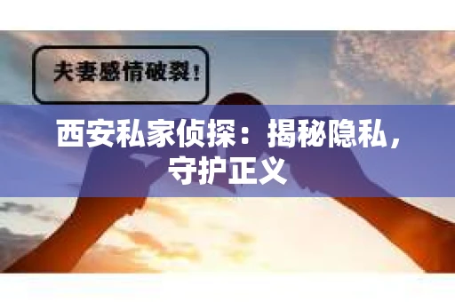 西安私家侦探：揭秘隐私，守护正义